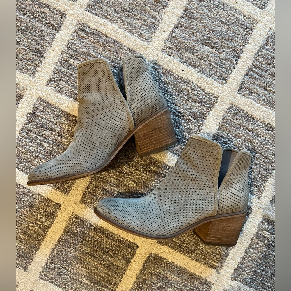 BP Gray Suede Booties